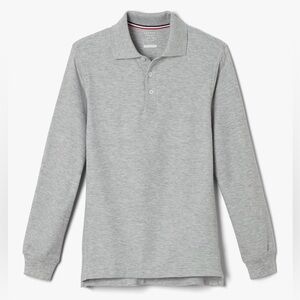 French Toast Pique Polo School Uniform Shirt with Long Sleeves for Boys & Girls